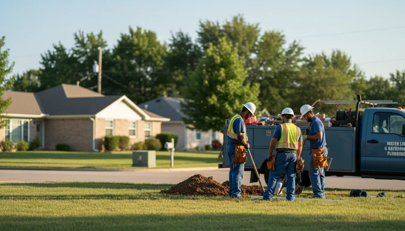 Residential water line and bathroom plumbing service in Livonia, MI